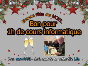 1 Idée CADEAU <br><br> 25 € de crédit d’impôts <br>par tranche d’1 heure